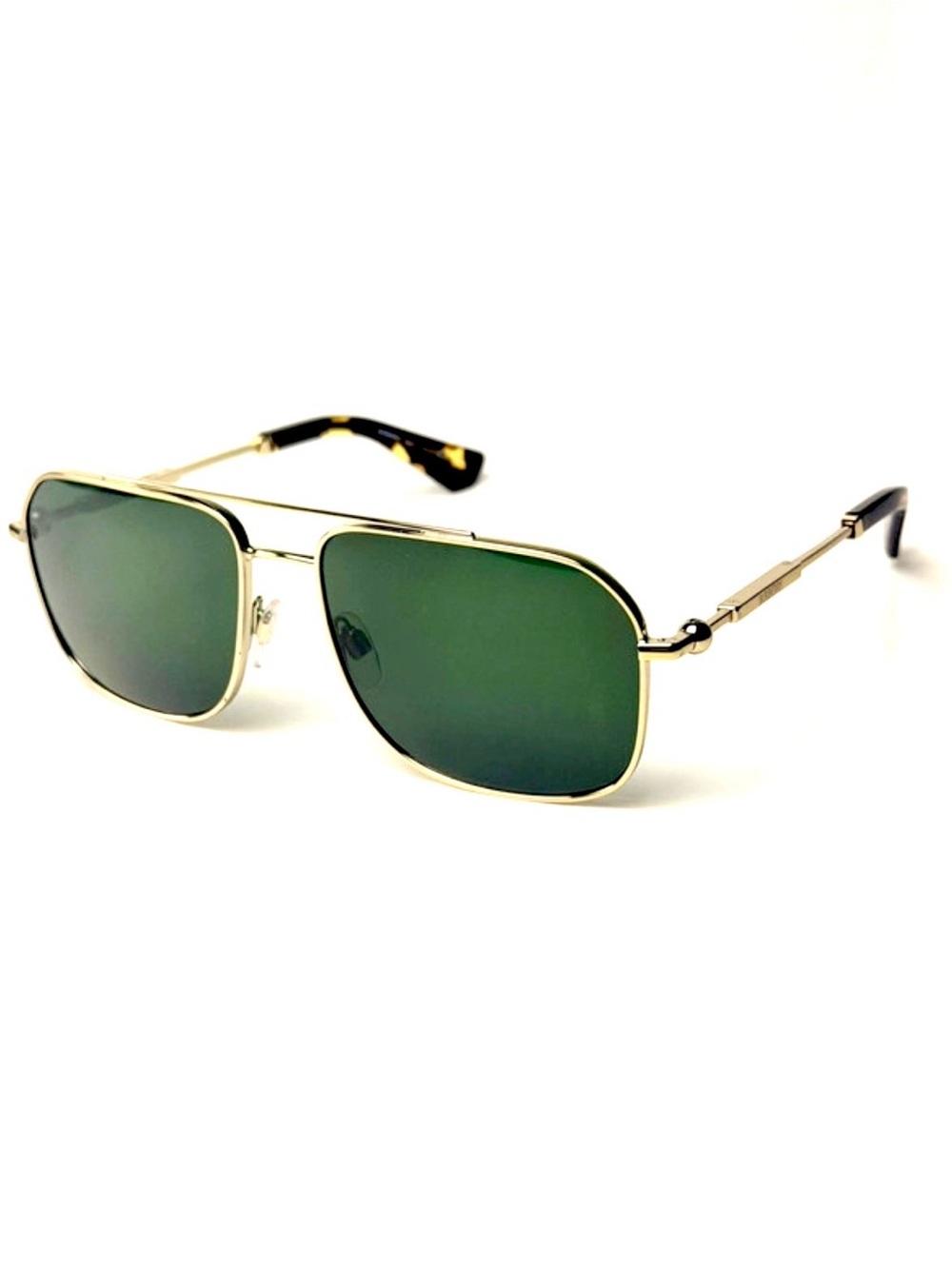 Burberry B 3159 1109/71 Gold Frame Sunglasses with Green Lenses 59-16-145